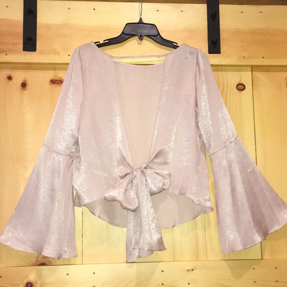 Stunning blush satin top! - Picture 1 of 4